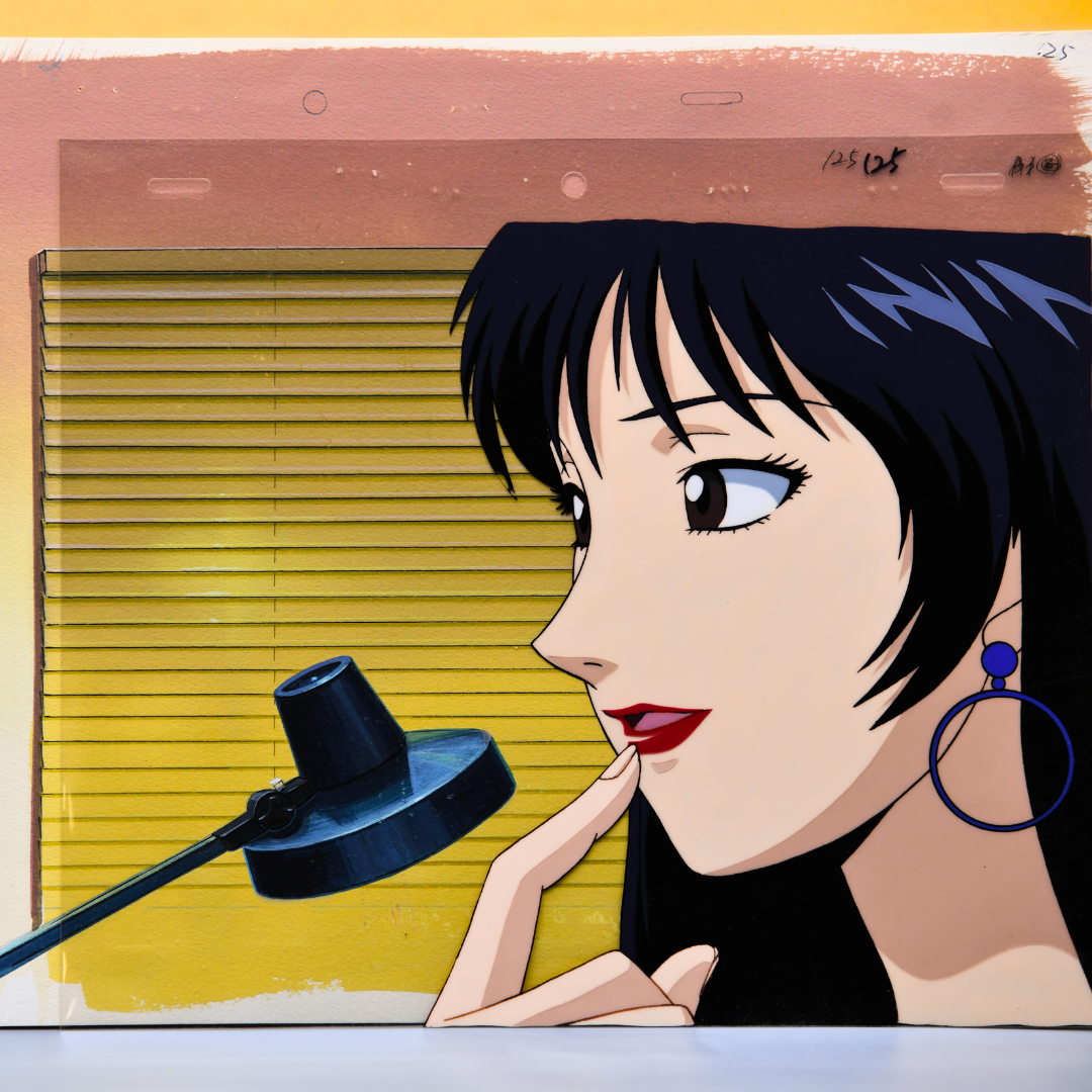 Great Teacher Onizuka (GTO) – Side Portrait of Miyabi Aizawa – Production Cel, 2 Dougas, Background & Storyboard Frame (Pierrot, 1999)