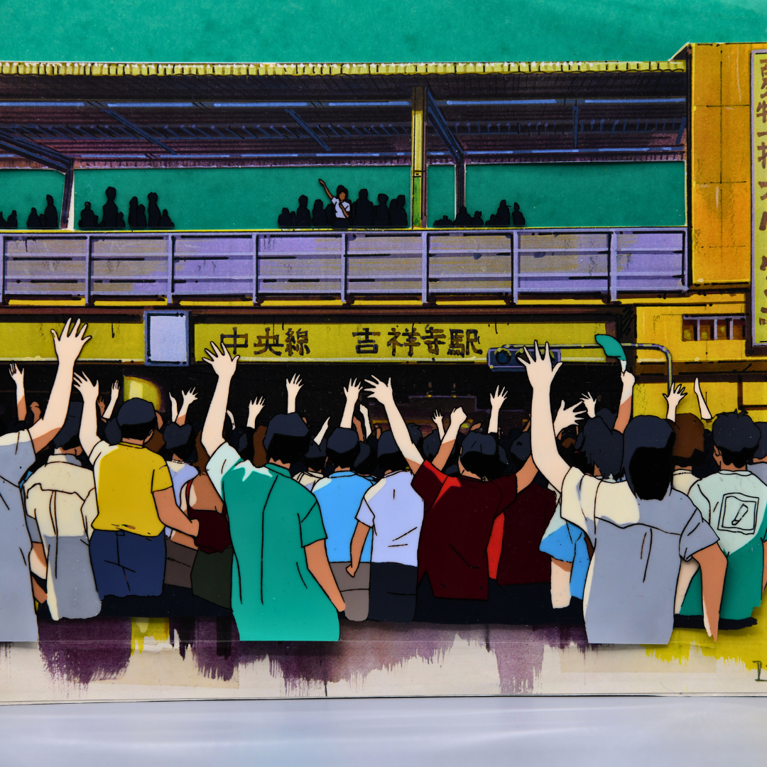 Great Teacher Onizuka (GTO) – Crowd Scene – Production Cel on Background Copy Cut Out (Pierrot, 1999)