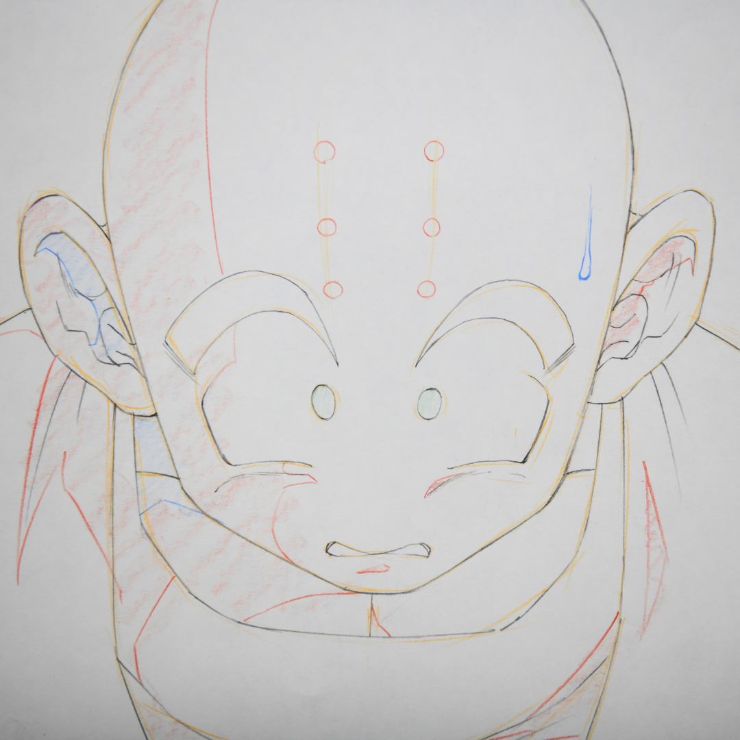 Dragon Ball Z – Krillin Portrait – Original Production Genga Douga Set
