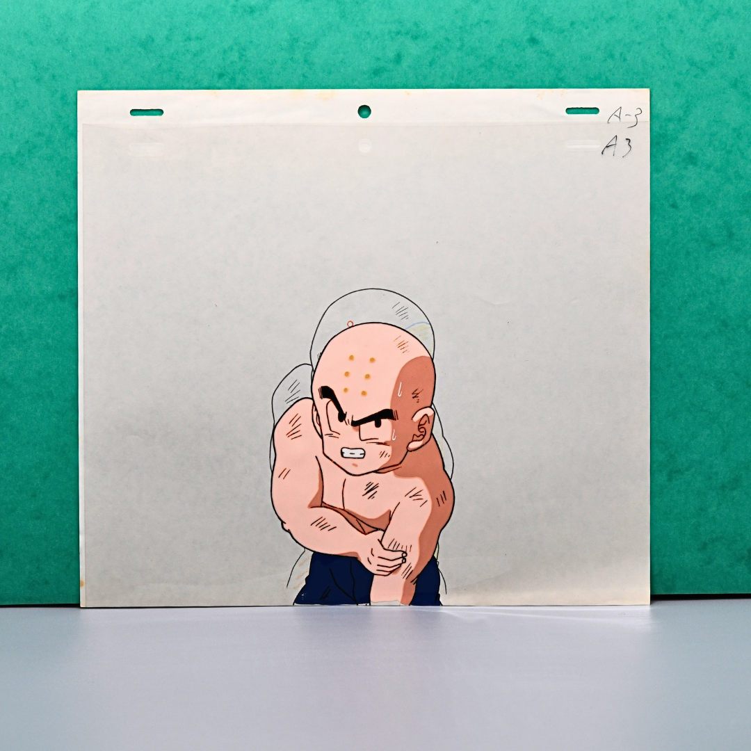 Dragon Ball Z – Krillin Injured – Original Production Cel + Genga (Stuck)