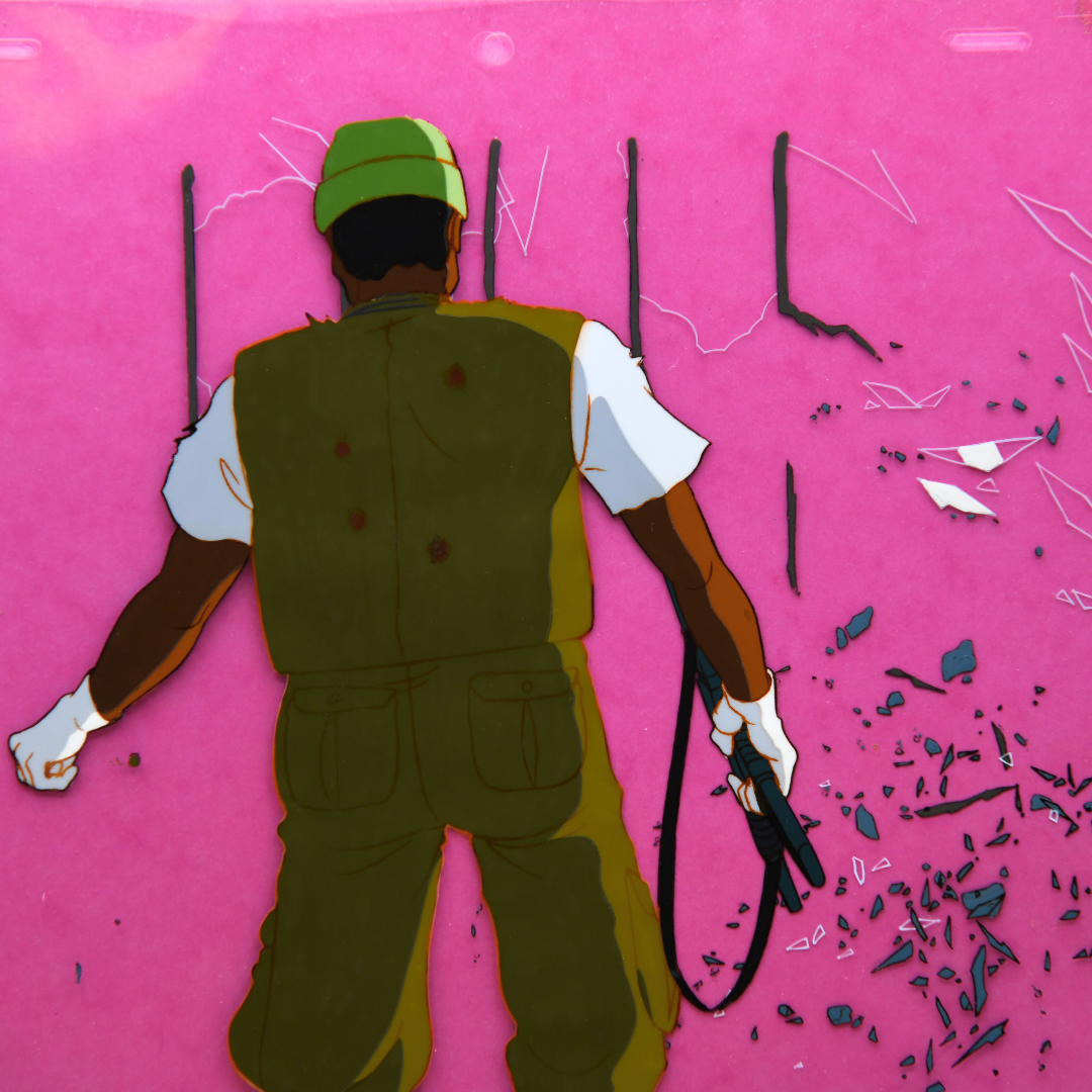 Harmagedon - Genma Taisen -Military style Robber Shot – Original Production Cel (Toho, Rintaro x Otomo, 1983)