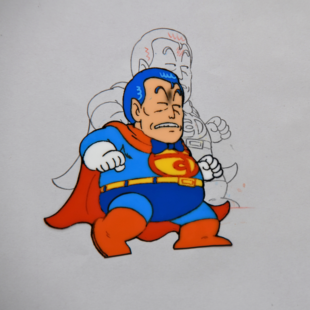 Dr. Slump - Suppaman Tip-Toeing Production Cel + Douga (Toei Animation, 1981–1986)