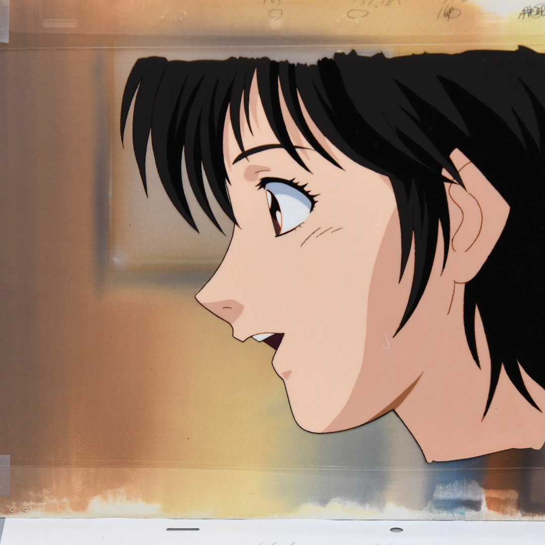 Great Teacher Onizuka (GTO) – Side Portrait of Azusa Fuyutsuki – Production Cel, Douga, Storyboard Frame & Background (Pierrot, 1999)