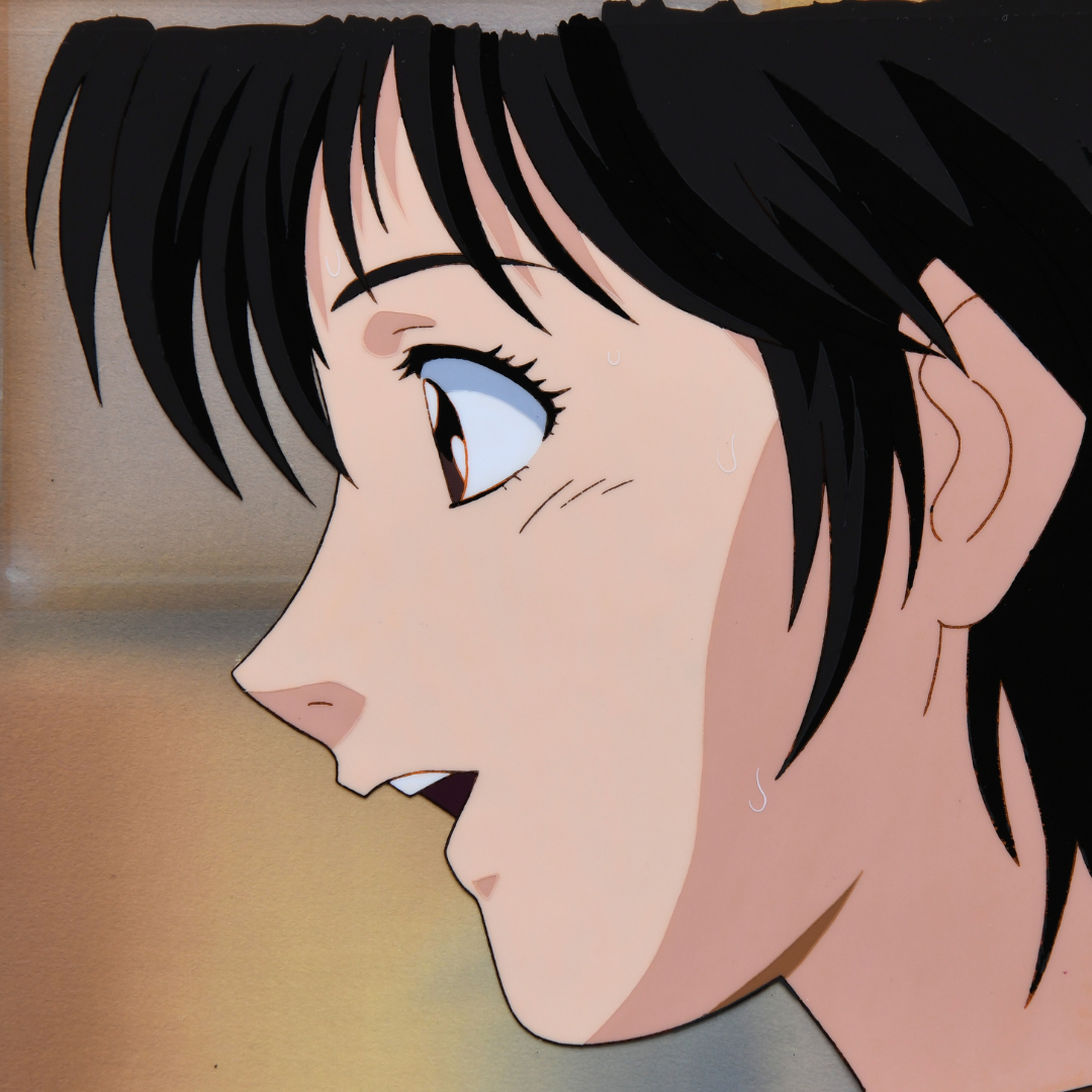 Great Teacher Onizuka (GTO) – Side Portrait of Azusa Fuyutsuki – Production Cel, Douga, Storyboard Frame & Background (Pierrot, 1999)