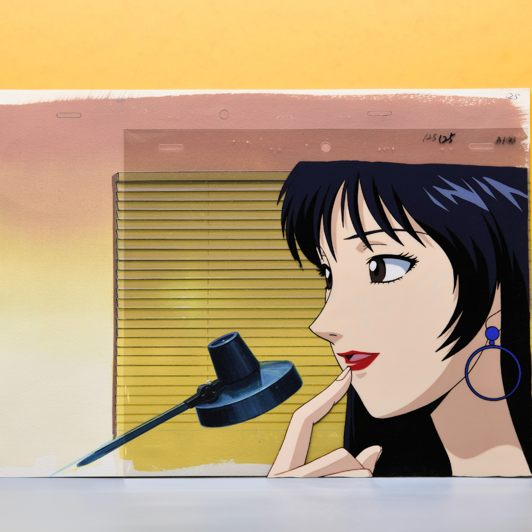 Great Teacher Onizuka (GTO) – Side Portrait of Miyabi Aizawa – Production Cel, 2 Dougas, Background & Storyboard Frame (Pierrot, 1999)