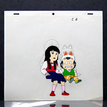Load image into Gallery viewer, Peazuke &amp; Hiyoko - Dr Slump - Akira Toriyama - Original Hand Painted Production Cel + Douga Stuck