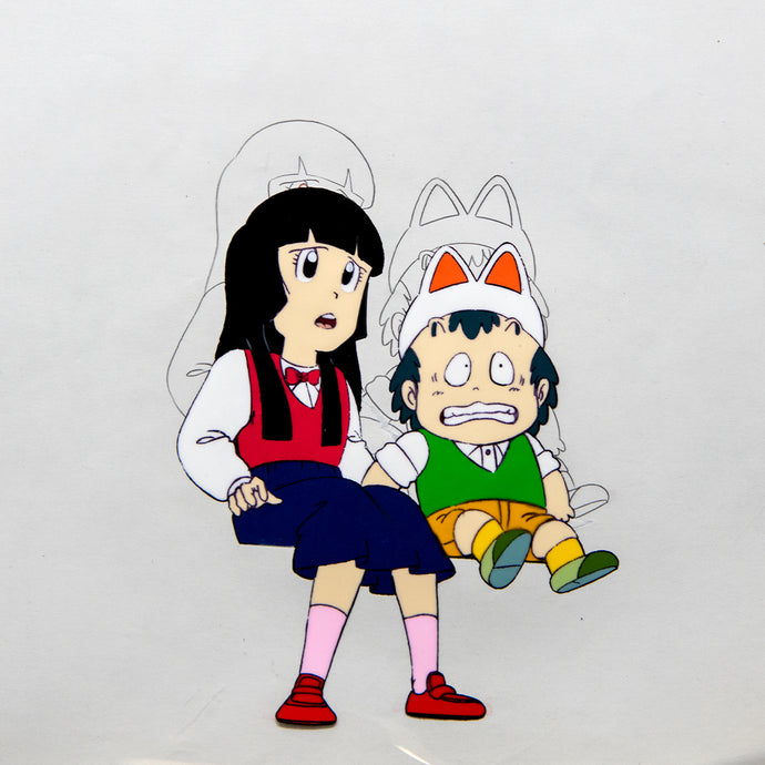 Peazuke & Hiyoko - Dr Slump - Akira Toriyama - Original Hand Painted Production Cel + Douga Stuck