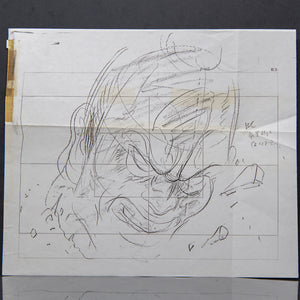 Fist of the North Star Movie Original Art - Full Animation Head Cut - Set of Douga / Genga / Storyboard sheets