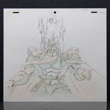 Load image into Gallery viewer, Fist of the North Star - Tetsuo Hara - Kaioh Attacked by Shachi - Original Animation Cel &amp; Douga Stuck