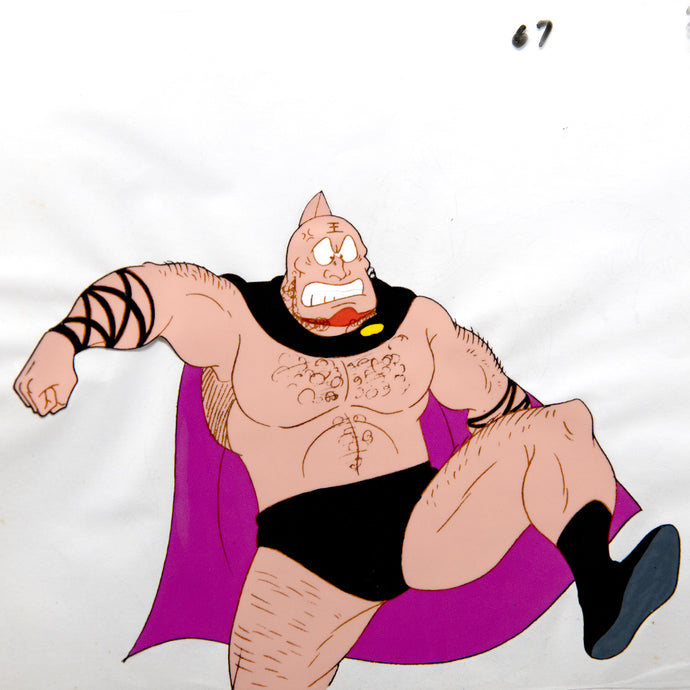 Kinnikuman aka Muscle Man - King Kinniku the Stomp- Original Production Cel Anime + Douga Stuck