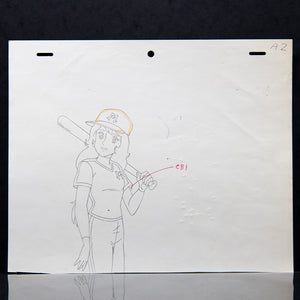 Magical Princess Minky Momo - Baseball Game - Production Cel + Douga