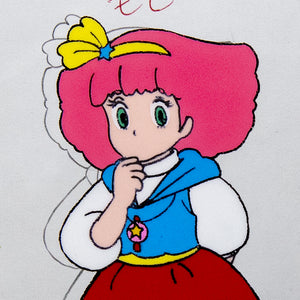 Princess Minky Momo - Gigi wondering - Takeshi Shudo - Original Hand Painted Cel + Douga Stuck