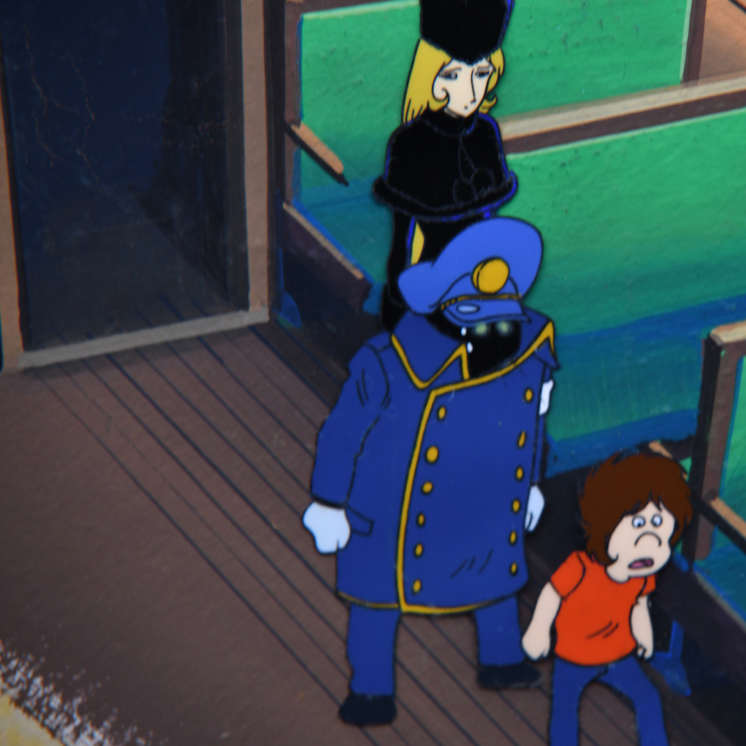 Galaxy Express 999 Tetsuro, Maetel and the Train Captain original animation production art