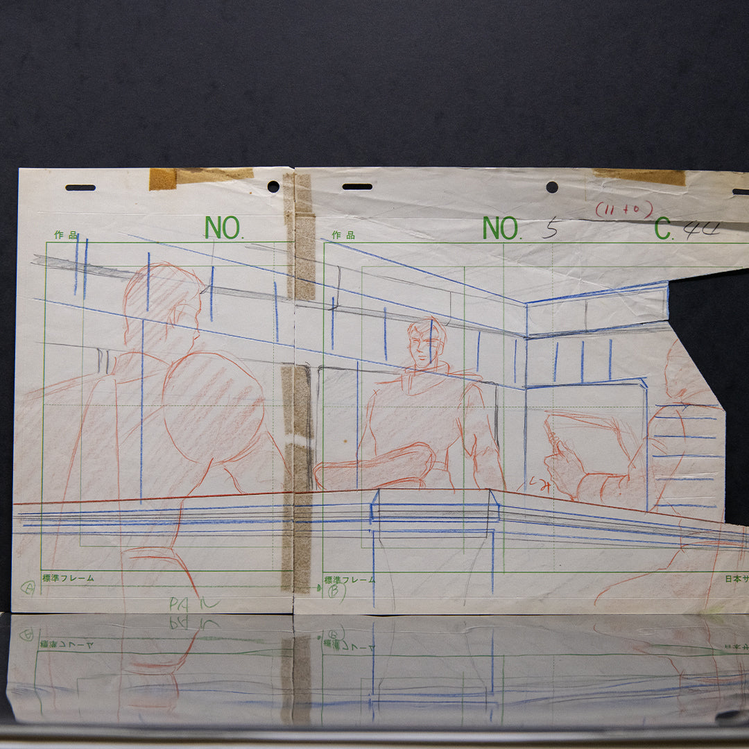 Gundam Metal Armor Dragonar - Anime Original Production Cels set + Background & Rough Large Format