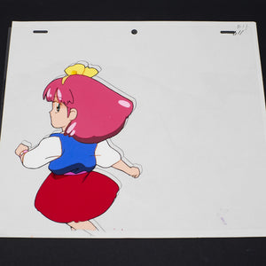 Princess Minky Momo - Gigi Running - Takeshi Shudo - Original Hand Painted Cel + Douga Stuck