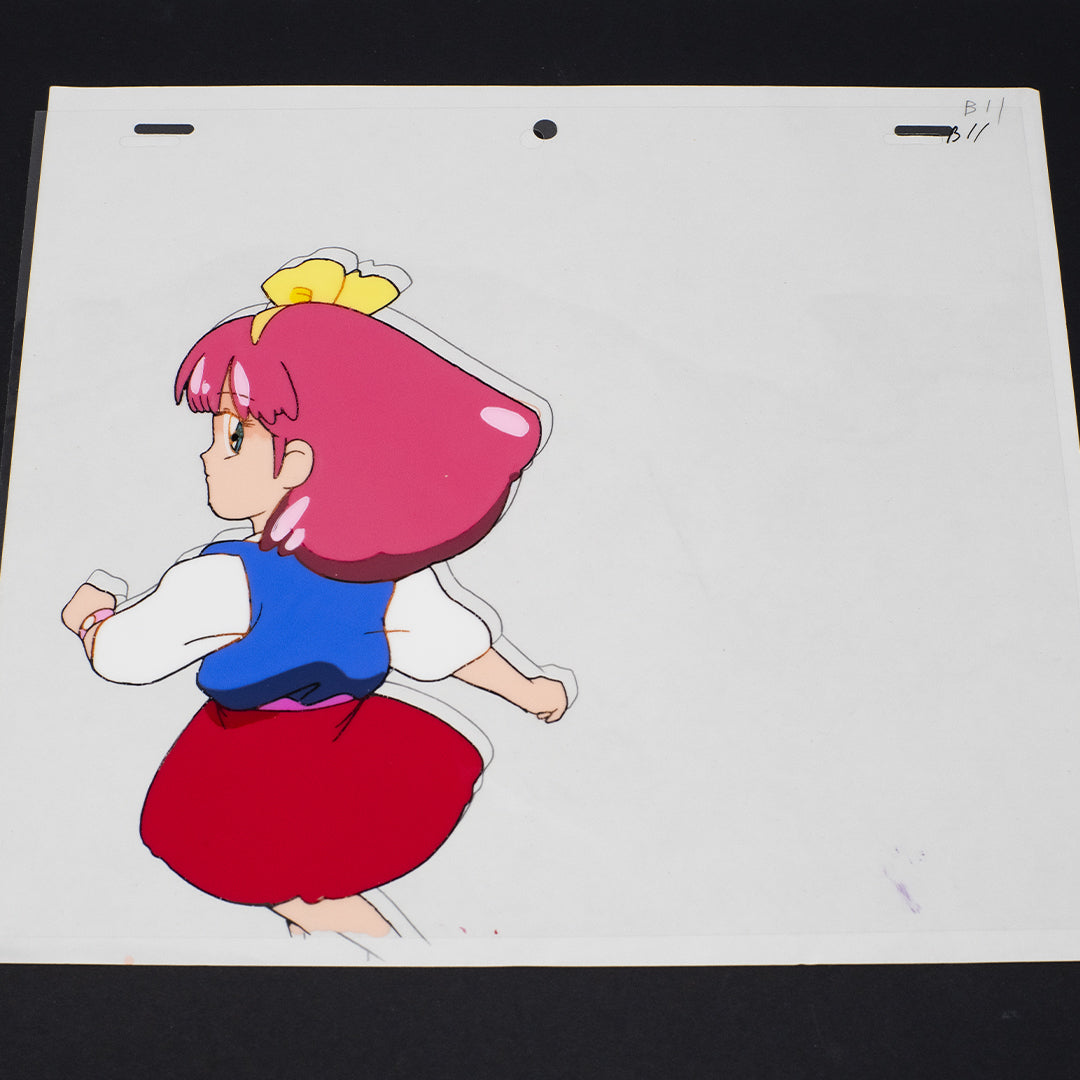Magical Princess Minky Momo – Gigi Running – original animation production artwork – detail 2