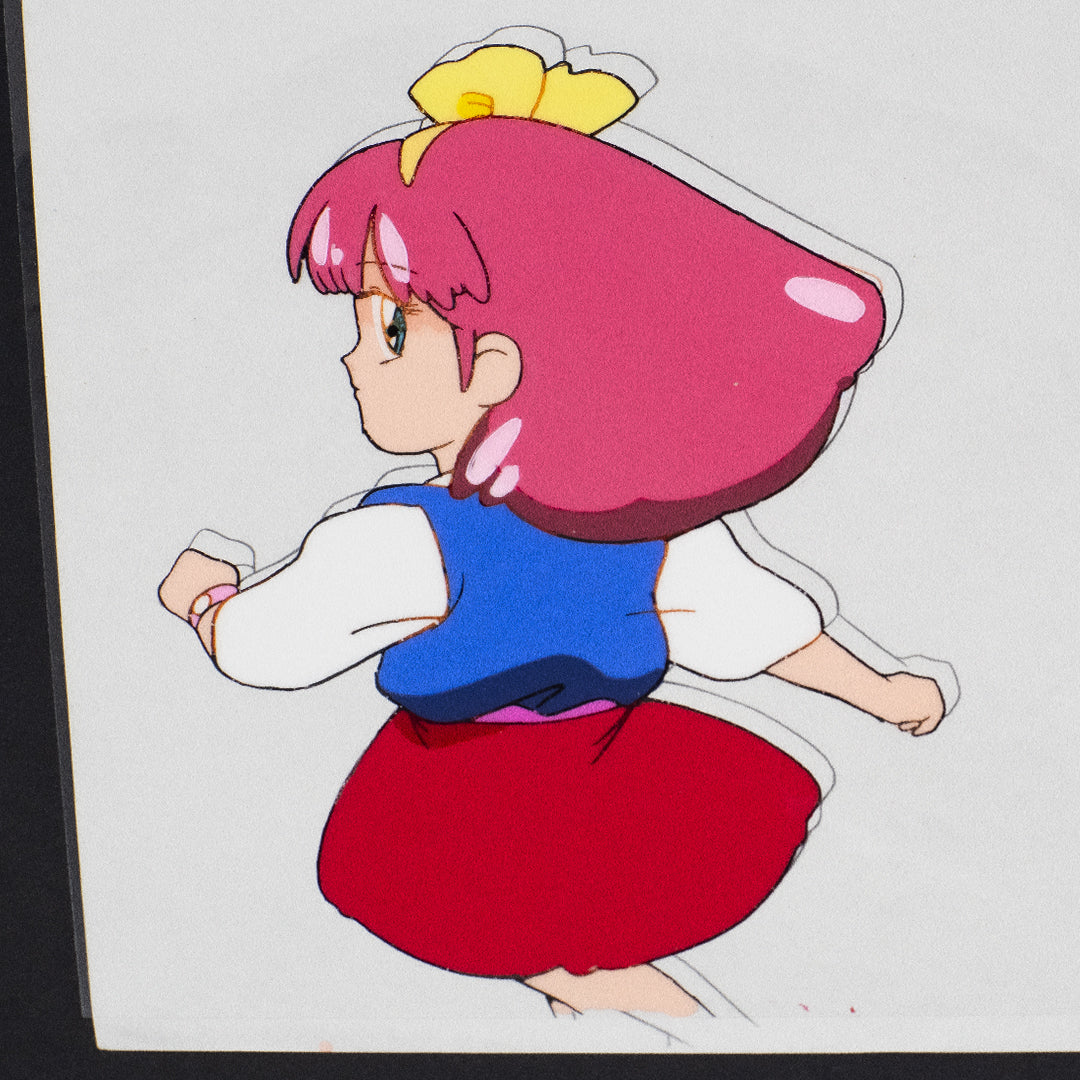 Magical Princess Minky Momo - Gigi Running - Takeshi Shudo - Original Hand Painted Cel + Douga Stuck