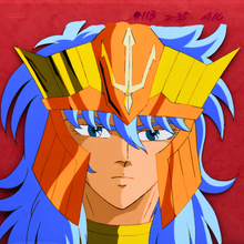 Load image into Gallery viewer, Saint Seiya - Poseidon - Original Anime Production Cel, Douga, and Background ep. 113