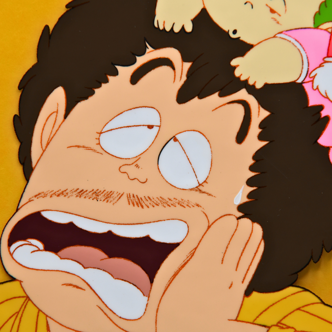 Dr. Slump – Senbei with Gatchan Morning Scene – original animation production artwork – detail 2