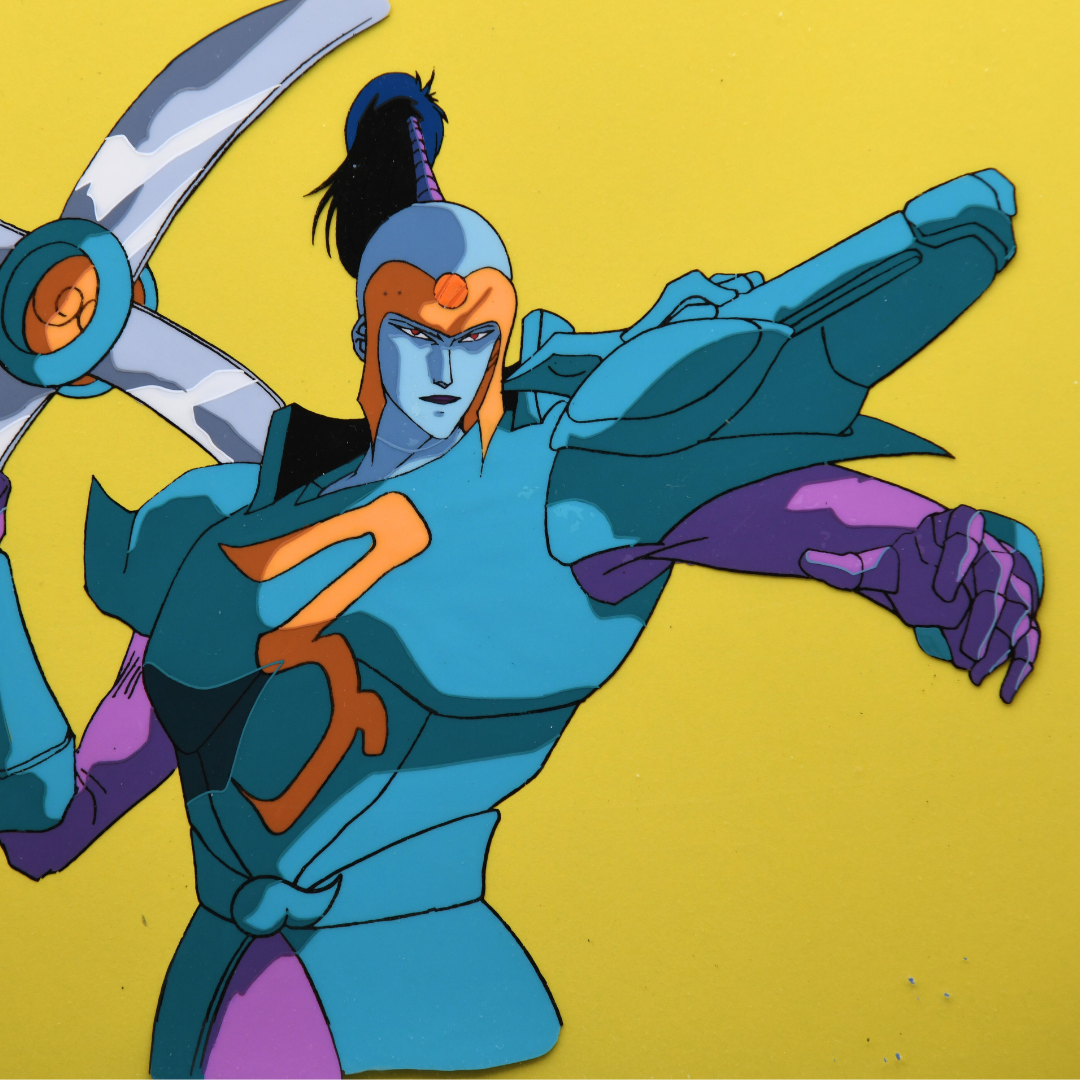 Shurato: The Legend of the Heavenly Sphere – Antela with Weapon – original animation production artwork – detail 6