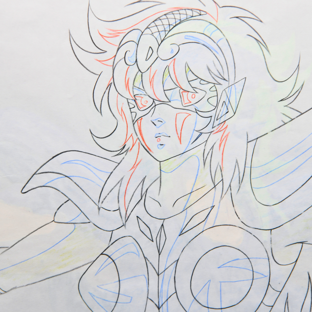 Saint Seiya – Shaina, Ophiuchus – original animation production artwork – detail 9