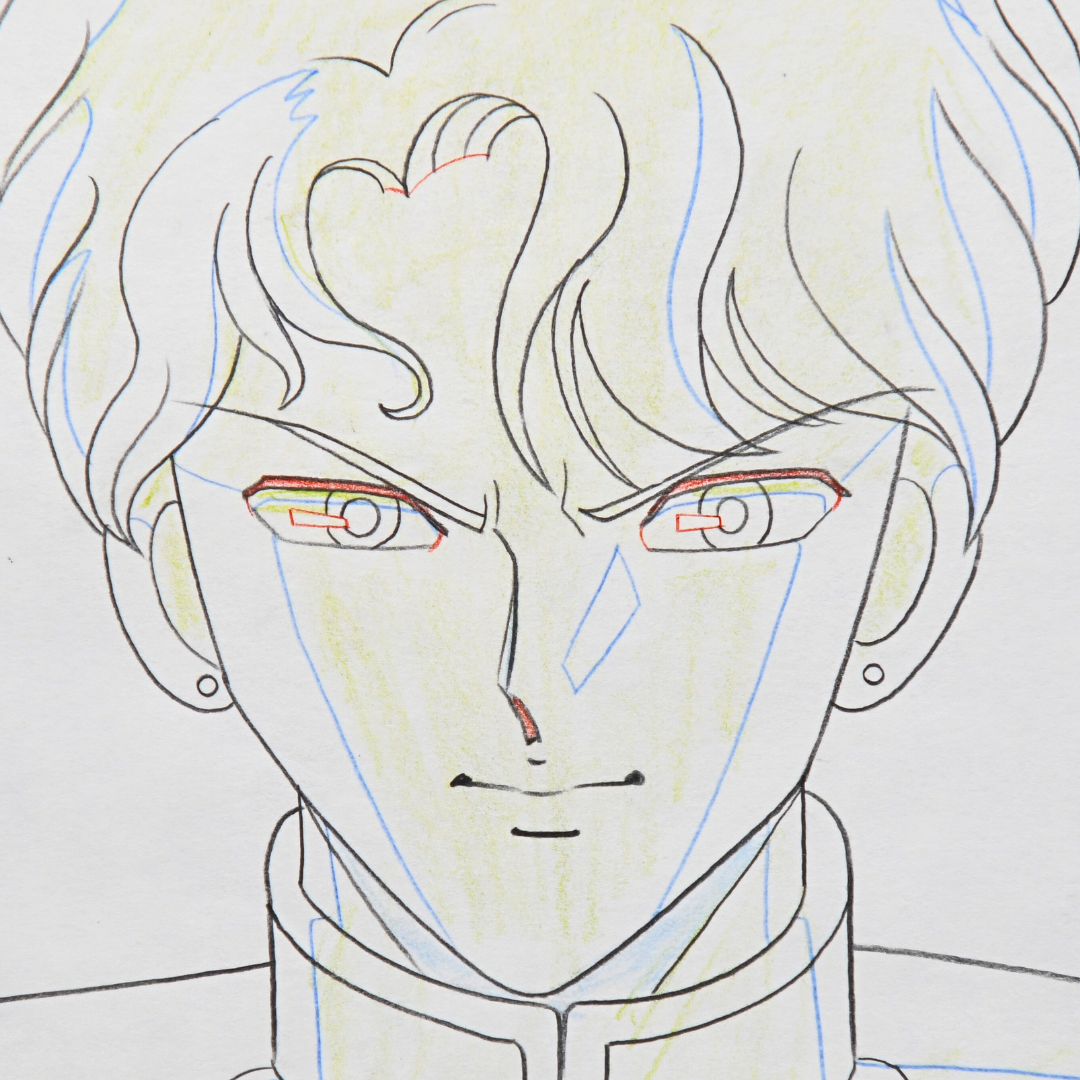 Sailor Moon – King Jadeite – original animation production artwork – detail 5