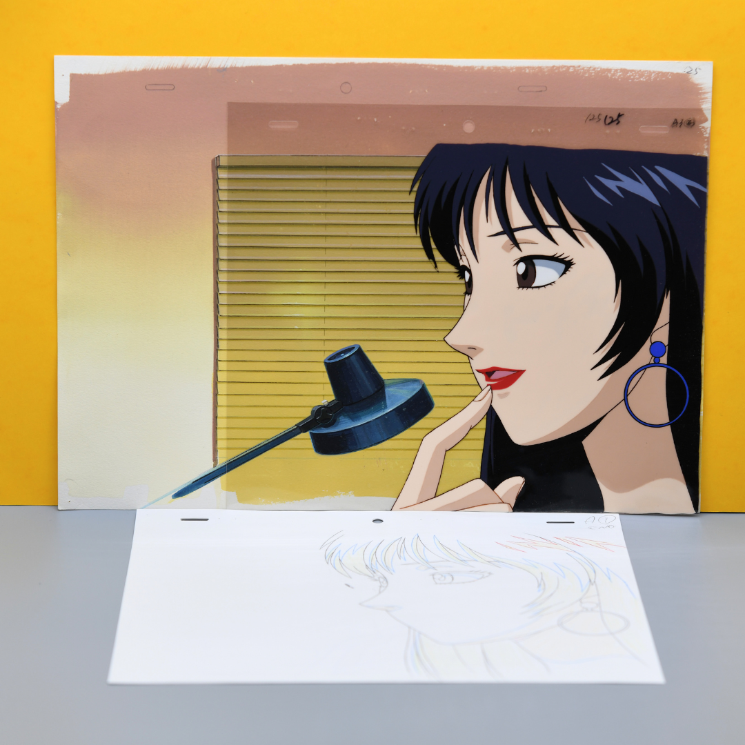 Great Teacher Onizuka (GTO) – Miyabi Aizawa Side Portrait – original animation production artwork – detail 3
