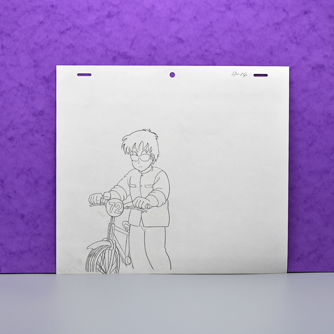 Dr. Slump – Dertze Kibalt & Tsukutsun Tsun at the Race – original animation production artwork – detail 4