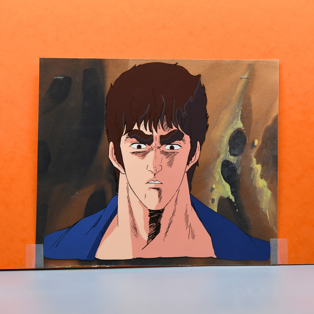 Fist of the North Star (Hokuto no Ken) – Kenshiro Moment of Truth – Original Animation Cel and Background (Toei Animation, 1984)