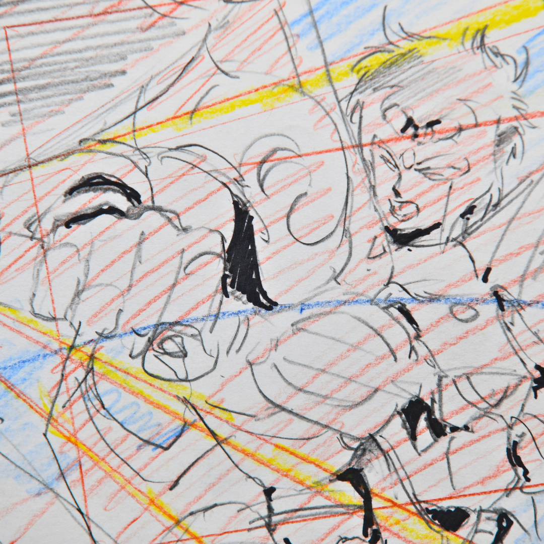 Shurato: The Legend of the Heavenly Sphere – Shurato Hidaka Battle Scene – original animation production artwork – detail 16