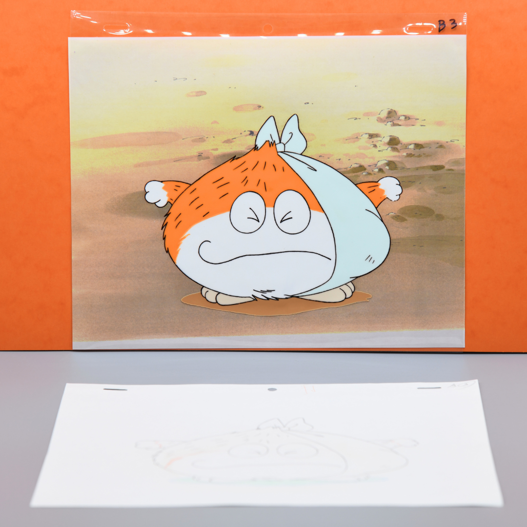 Mojacko – Mojara Original Production Cel with Matching Douga and Original Hand-Painted Background (OLM, 1995–1997)