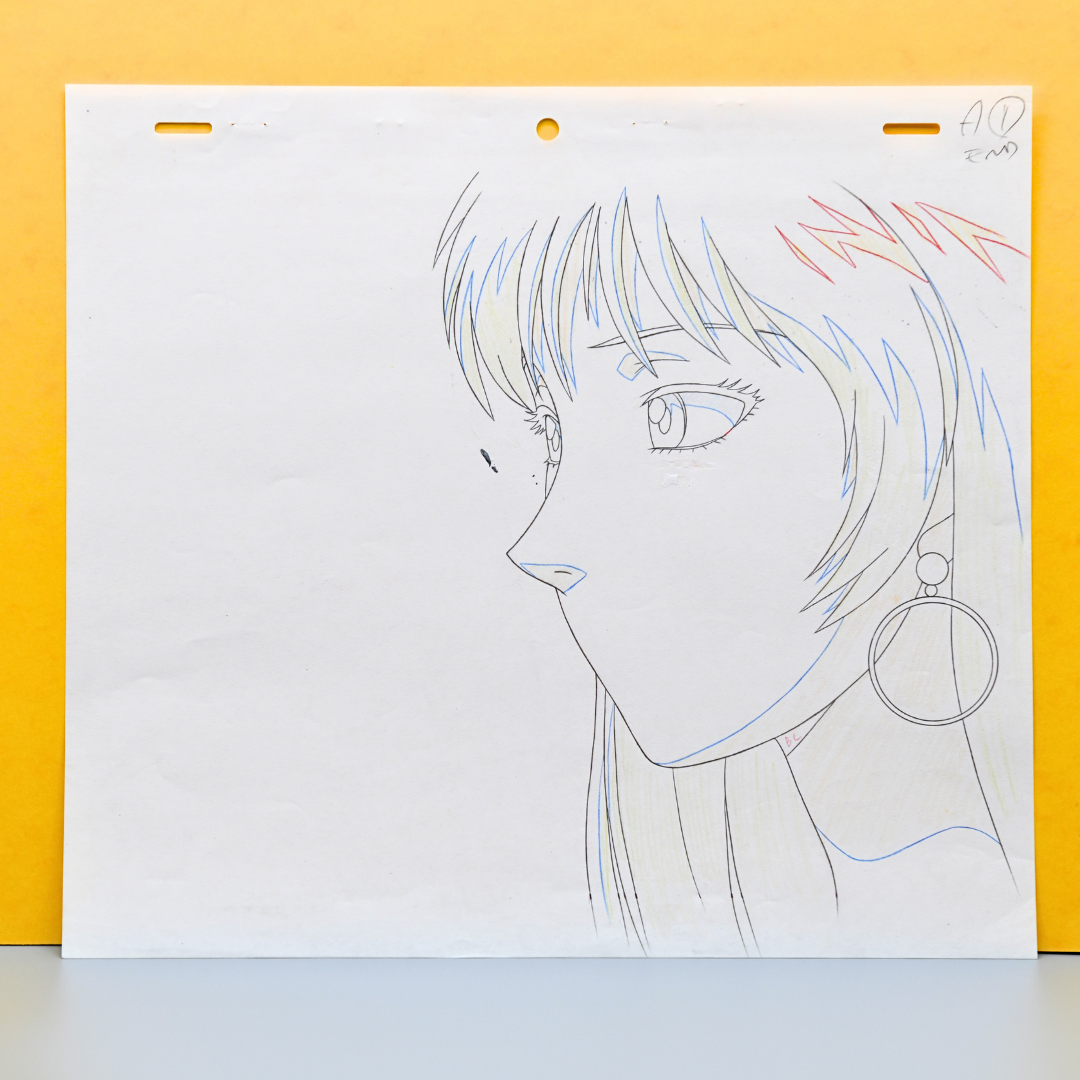 Great Teacher Onizuka (GTO) – Miyabi Aizawa Side Portrait – original animation production artwork – detail 5