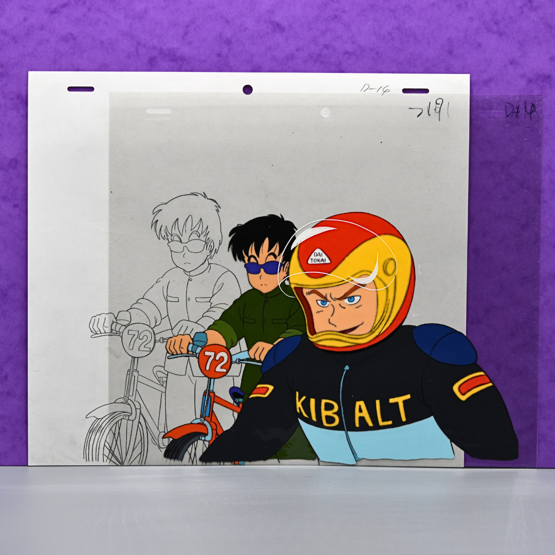 Dr. Slump – Dertze Kibalt & Tsukutsun Tsun at the Race – original animation production artwork – detail 5