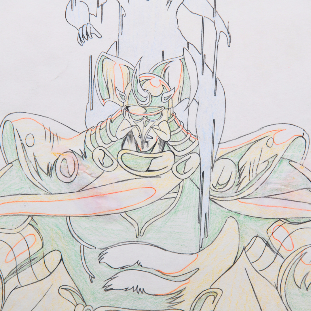 Fist of the North Star (Hokuto no Ken) – Kaioh Attacked by Shachi – original animation production artwork – detail 9