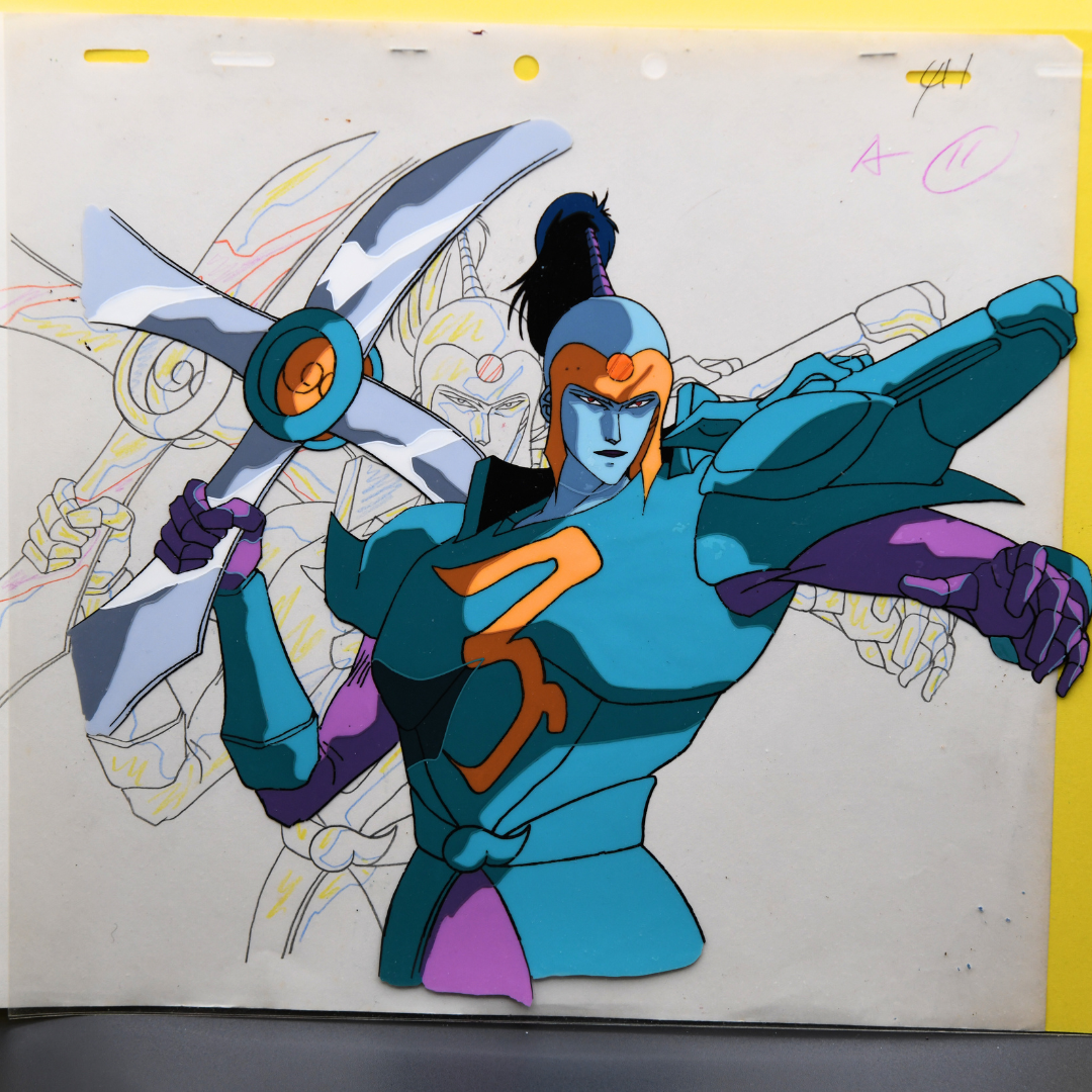 Shurato: The Legend of the Heavenly Sphere – Antela with Weapon – original animation production artwork – detail 9