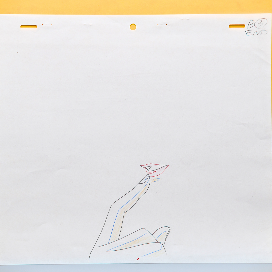 Great Teacher Onizuka (GTO) – Miyabi Aizawa Side Portrait – original animation production artwork – detail 6