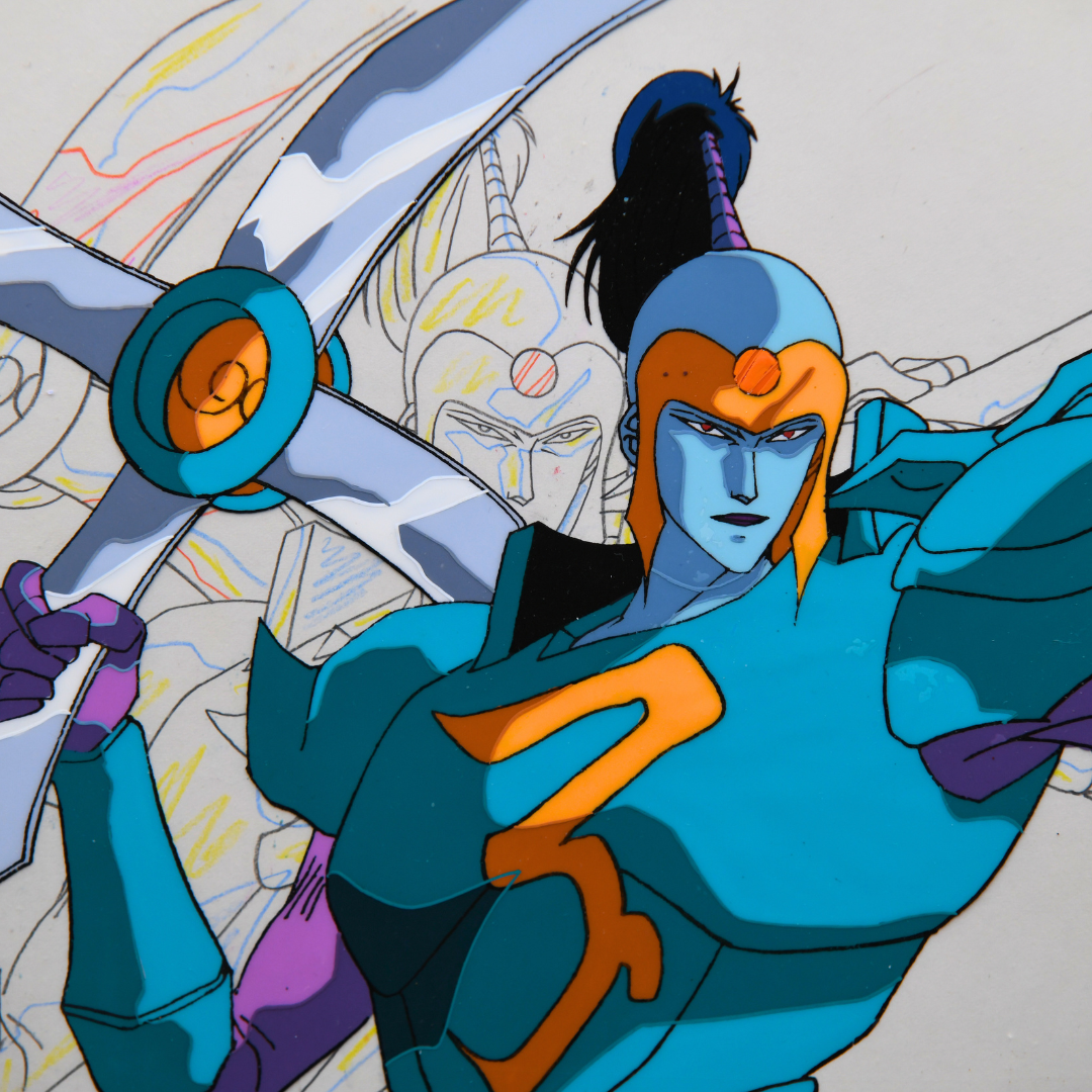 Shurato: The Legend of the Heavenly Sphere – Antela with Weapon – original animation production artwork – detail 10