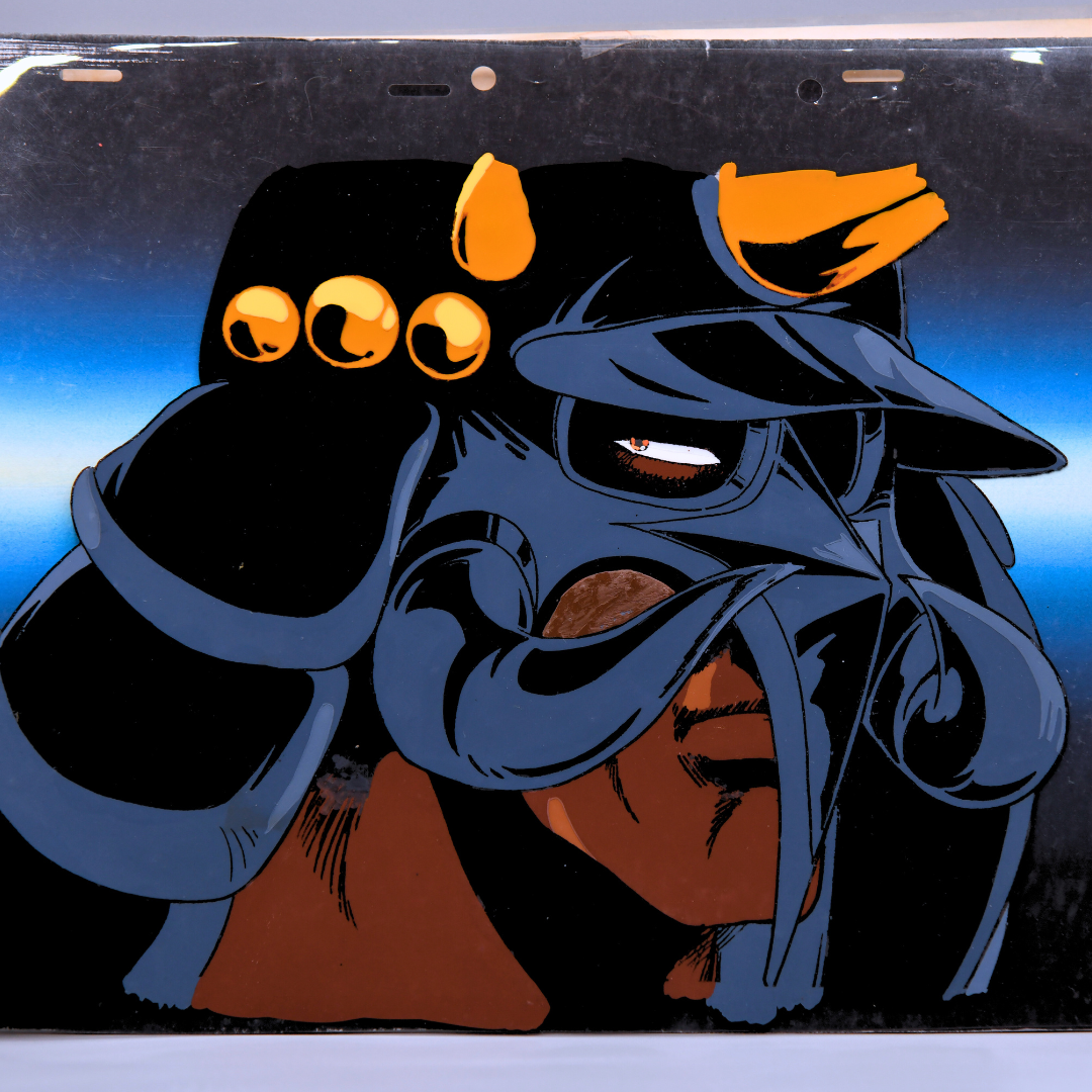Fist of the North Star (Hokuto no Ken) – Kaioh with Helmet – Original Animation Cel (Large) and Original Background (Toei Animation, 1984)
