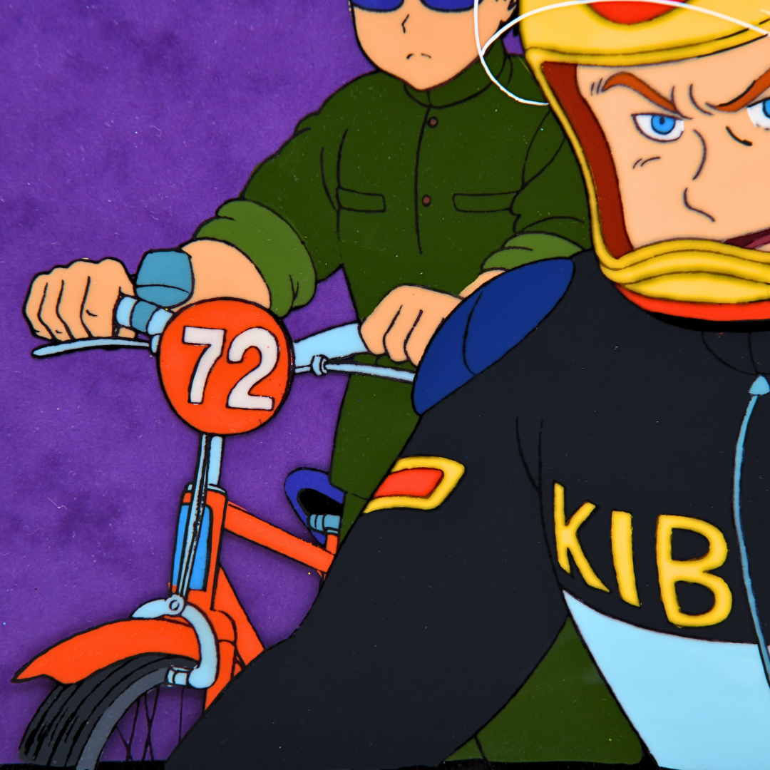 Dr. Slump – Dertze Kibalt & Tsukutsun Tsun at the Race – original animation production artwork – detail 3