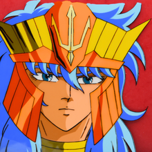 Load image into Gallery viewer, Saint Seiya - Poseidon - Original Anime Production Cel, Douga, and Background ep. 113