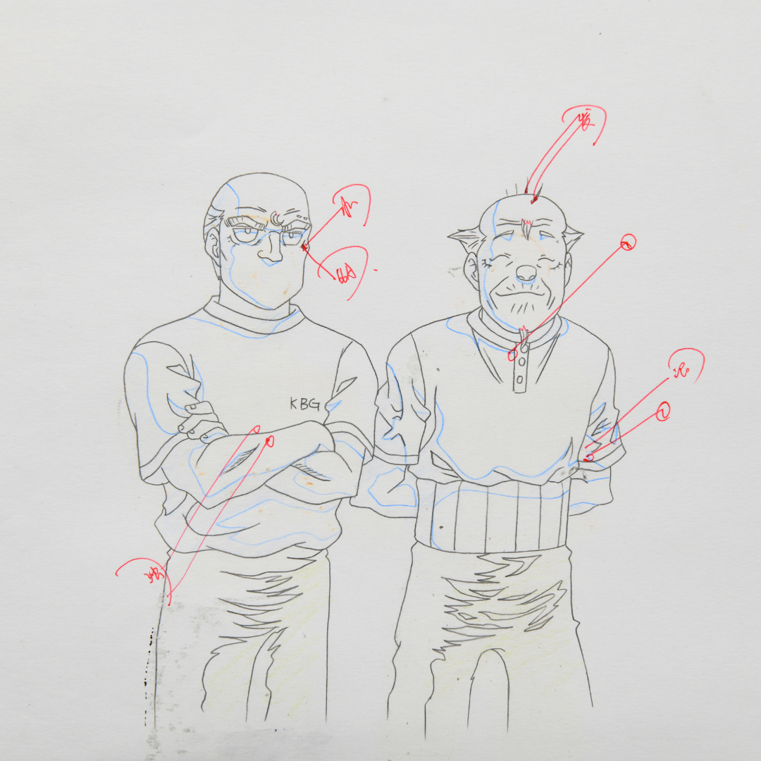 Hajime no Ippo Makunouchi Ippo and trainers original animation production art