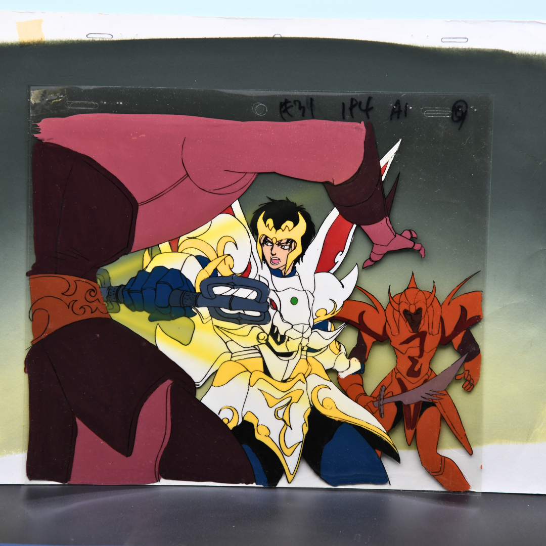 Shurato: The Legend of the Heavenly Sphere – Shurato Hidaka Battle Scene – original animation production artwork – detail 3