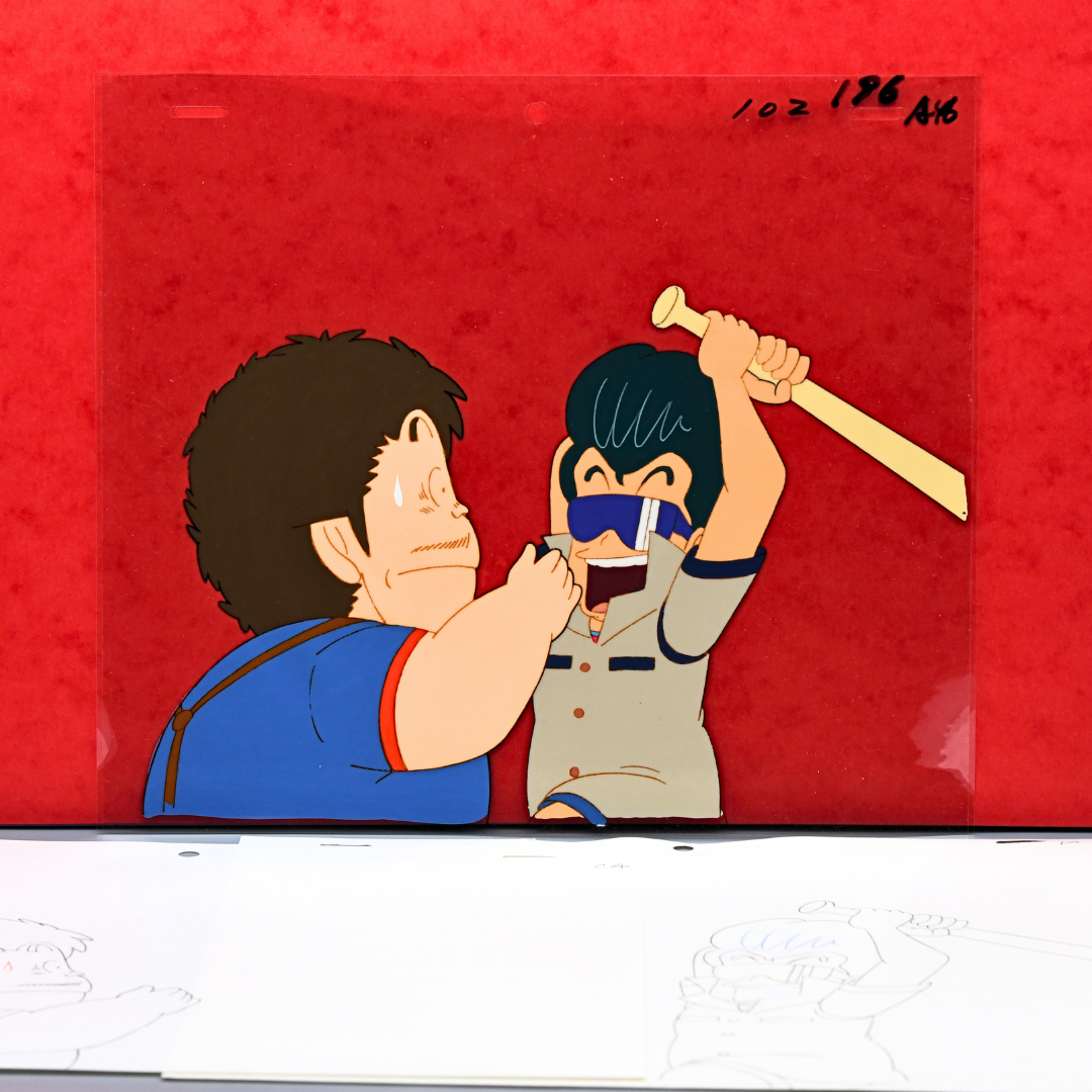 Dr. Slump – Taro Soramame & Senbei – original animation production artwork – detail 2