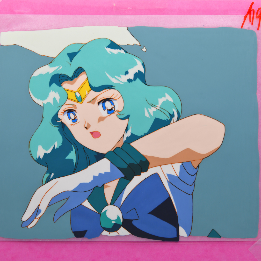 Sailor Moon S – Sailor Neptune – original animation production artwork – detail 4