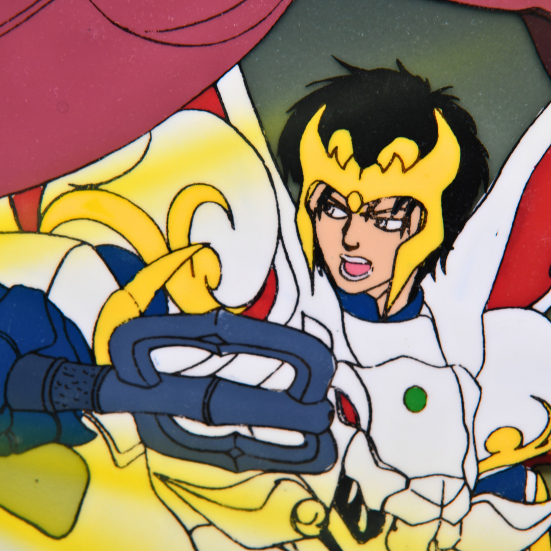 Shurato: The Legend of the Heavenly Sphere – Shurato Hidaka Battle Scene – original animation production artwork – detail 2