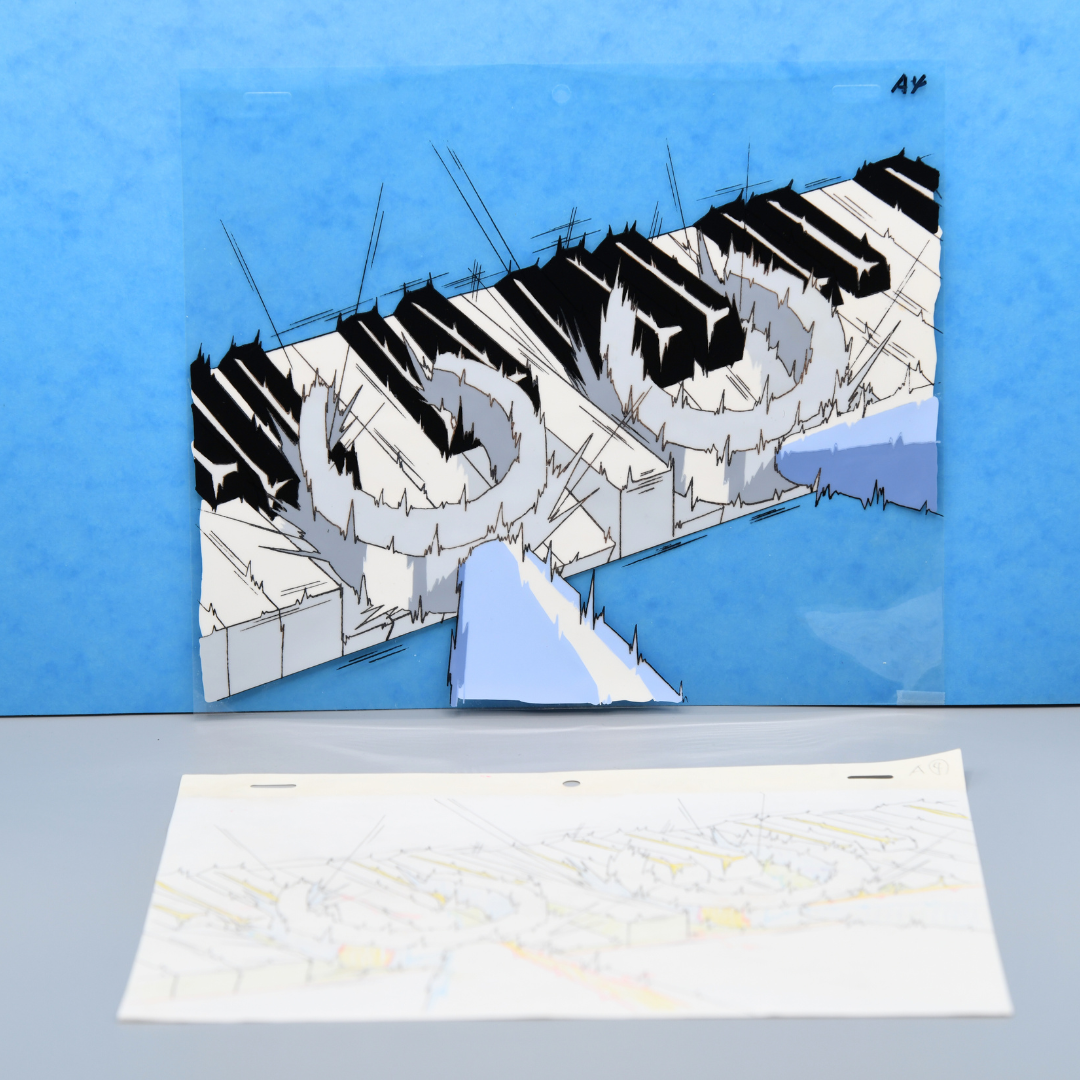 Mojacko – Donmo Close-Up, Piano Smash – original animation production artwork – detail 2