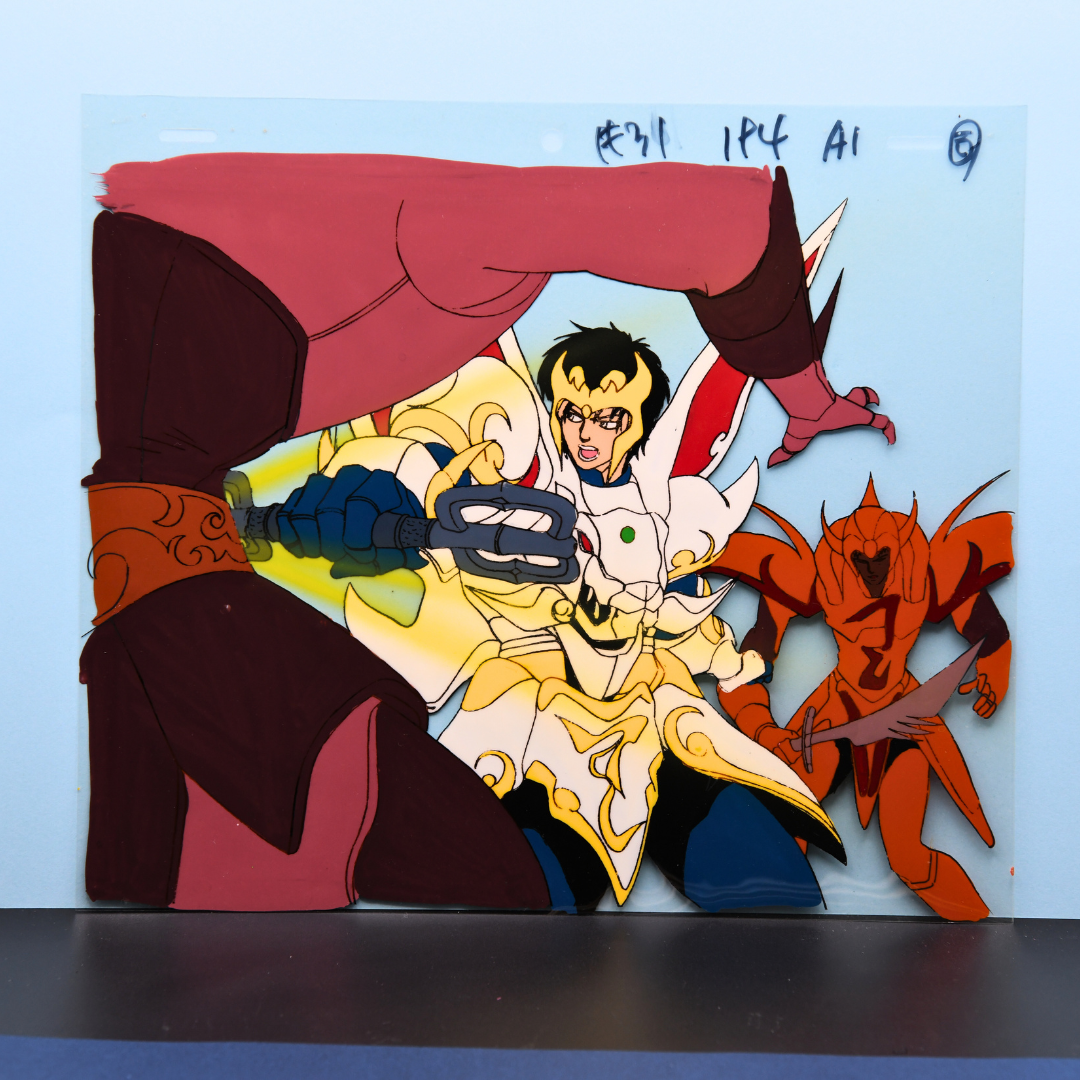 Shurato: The Legend of the Heavenly Sphere – Shurato Hidaka Battle Scene – original animation production artwork – detail 6