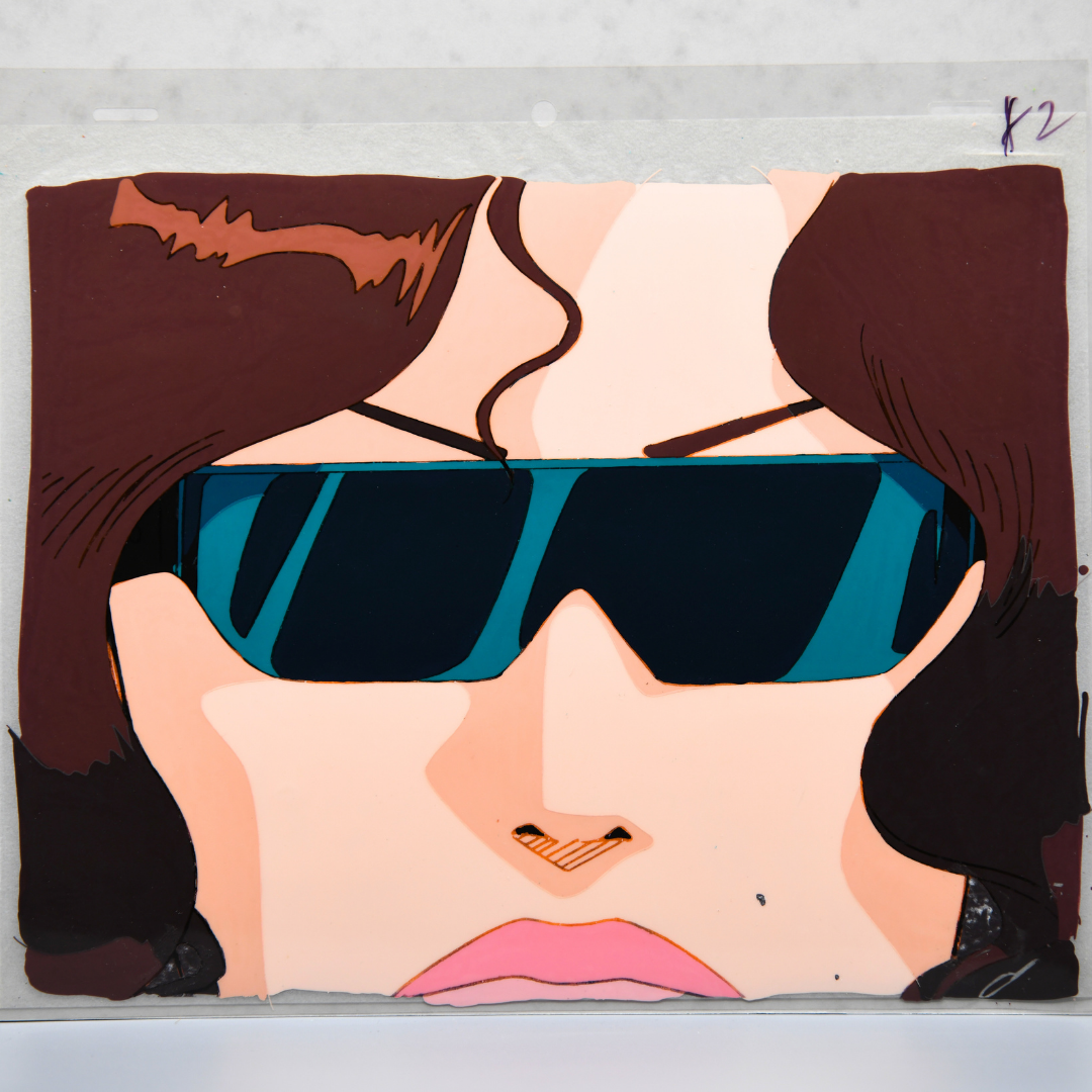 Slam Dunk – Ayako Portrait with Sunglasses – original animation production artwork – detail 2