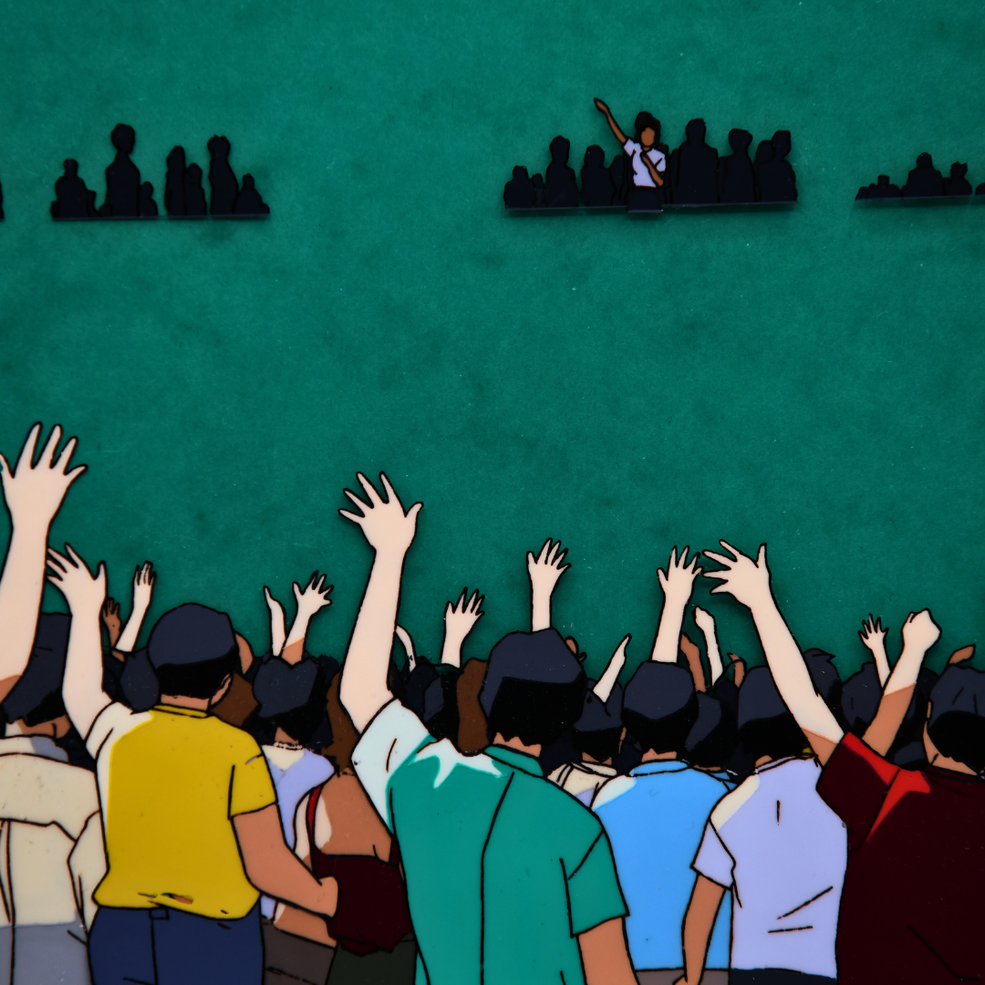 Great Teacher Onizuka (GTO) – Crowd Scene – original animation production artwork – detail 4