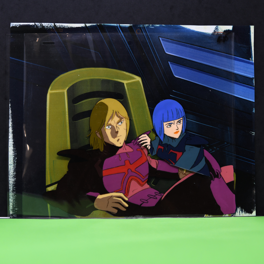 Aura Battler Dunbine – Shot Weapon & Muisy Por in Spaceship – original animation production artwork